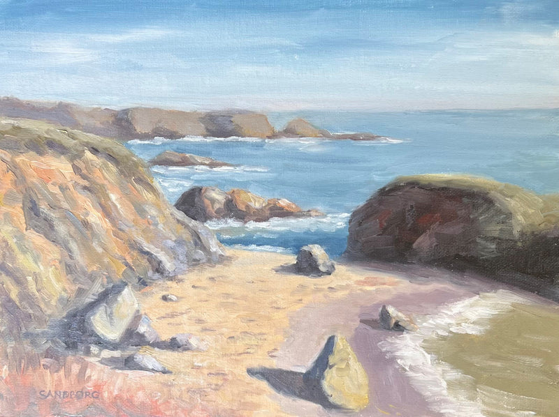 "Coast near San Simeon" Oil on Canvas 9x12