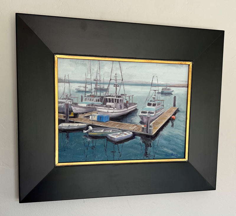 "Morro Bay Fishing Boats" Oil on Canvas 9x12