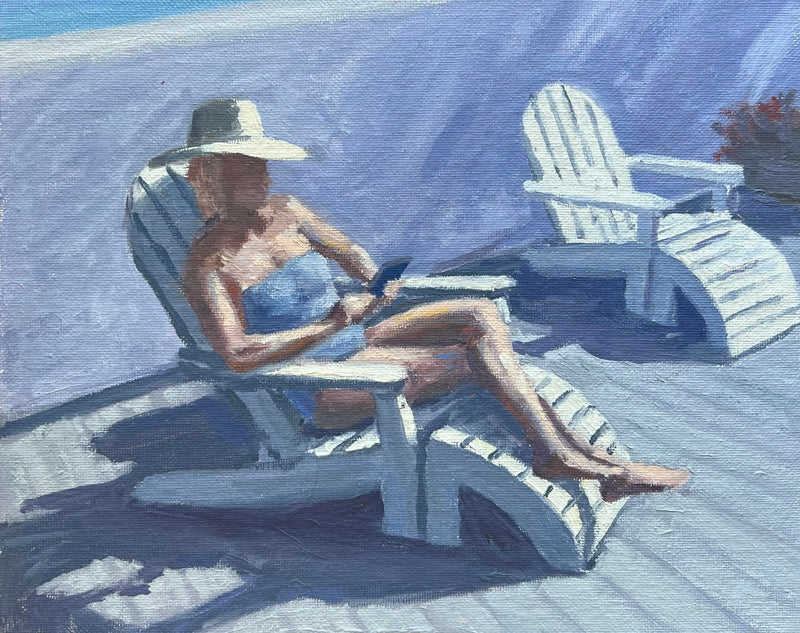 "Relaxing" Oil on Canvas 8x10